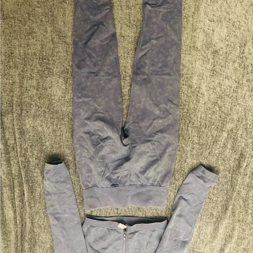 Women's Blue Zip-Up Jacket - Picture 2 of 4